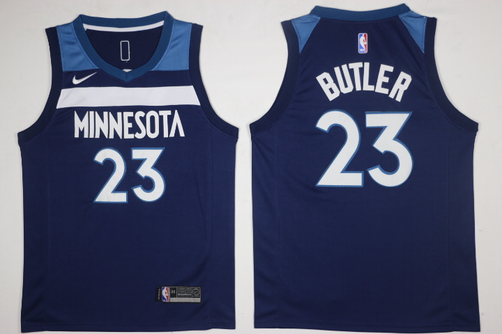 Men Minnesota Timberwolves 23 Jimmy Butler Blue New Nike Season NBA Jerseys
